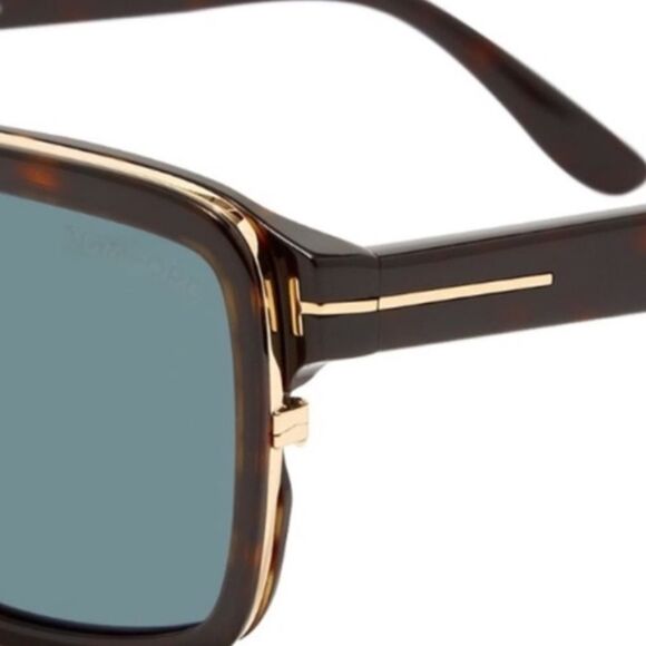 Tom Ford Tf780Tortoise Anders Gold Brown Sunglasses Square Rectangle Case $495 - Picture 9 of 9